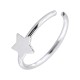 Star Metallized 925 Silver Very Thin Nose Ring Piercing