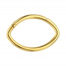 Daith Clicker Ring Stahl 316L Gold Eloxiert Scharnier Mandel