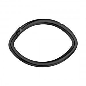 Daith-Piercing Clicker-Ring Stahl 316L Schwarz Eloxiert Scharnier Mandel