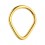 Piercing Segment Ring Stahl 316L Gold Eloxiert Scharnier Birne