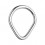 Pear Metallized 316L Steel Hinged Segment Ring Piercing