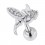 Piercing Helix / Tragus Stahl 316L Metallisiert Hexe & Strass