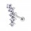 Helix-Piercing Knorpel 925 Silber Kurve 5 Strass Helllila
