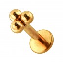 Knorpel- / Helix-Piercing Stahl 316L Trinit&auml;t Geformt Gold Rosa