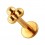 Knorpel- / Helix-Piercing Stahl 316L Trinit&auml;t Geformt Gold Rosa