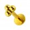 Knorpel- / Helix-Piercing Stahl 316L Trinit&auml;t Geformt Golden