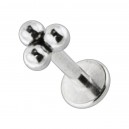 Knorpel- / Helix-Piercing Stahl 316L Trinität Geformt Metallisiert