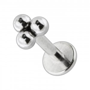Knorpel- / Helix-Piercing Stahl 316L Trinit&auml;t Geformt Metallisiert