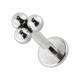 Knorpel- / Helix-Piercing Stahl 316L Trinität Geformt Metallisiert