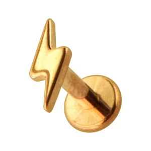 Knorpel- / Helix-Piercing Stahl 316L Blitz Geformt Gold Rosa