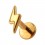 Piercing Helix Knorpel Stahl 316L Blitz Geformt Gold Rosa