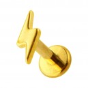 Knorpel- / Helix-Piercing Stahl 316L Blitz Geformt Golden