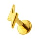 Knorpel- / Helix-Piercing Stahl 316L Blitz Geformt Golden