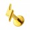 Knorpel- / Helix-Piercing Stahl 316L Blitz Geformt Golden