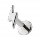 Knorpel- / Helix-Piercing Stahl 316L Blitz Geformt Metallisiert