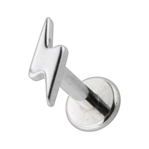 Knorpel- / Helix-Piercing Stahl 316L Blitz Geformt Metallisiert