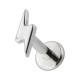 Knorpel- / Helix-Piercing Stahl 316L Blitz Geformt Metallisiert