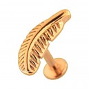 Knorpel- / Helix-Piercing Stahl 316L Feder Geformt Gold Rosa
