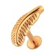 Rose Gold Plain Feather 316L Steel Cartilage Ring Helix Piercing