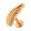 Knorpel- / Helix-Piercing Stahl 316L Feder Geformt Gold Rosa