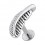 Knorpel- / Helix-Piercing Stahl 316L Feder Geformt Metallisiert