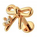 Knorpel- / Helix-Piercing Stahl 316L Knoten Geformt Gold Rosa