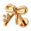 Rose Gold Plain Bow Tie 316L Steel Cartilage Ring Helix Piercing