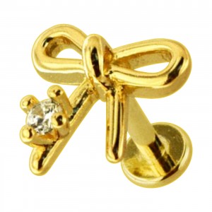 Knorpel- / Helix-Piercing Stahl 316L Knoten Geformt Golden