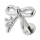 Knorpel- / Helix-Piercing Stahl 316L Knoten Geformt Metallisiert