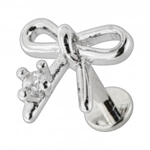 Knorpel- / Helix-Piercing Stahl 316L Knoten Geformt Metallisiert