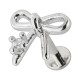 Metallized Plain Bow Tie 316L Steel Cartilage Ring Helix Piercing