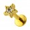Piercing Helix Knorpel Stahl 316L Stern Strass Geformt Golden