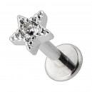 Knorpel- / Helix-Piercing Stahl 316L Stern Strass Geformt Metallisiert