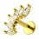 Helix-Piercing Stahl 316L Golden Bogen 5 Strass Marquise Wei&szlig;