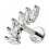 Piercing Helix Stahl 316L Metallisiert Bogen 5 Strass Marquise Weiß