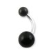 Nombril Acrylique Noir Boules