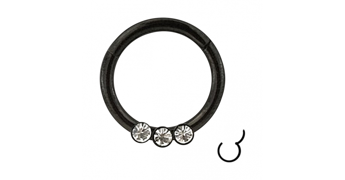 Anneau Septum Piercing Lotus En Acier 316L - 8/10 Mm, Calibre 16, Avec CZ, Pour Daith, Helix, Créole, Femmes/hommes - 9