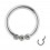 Daith-Piercing Clicker-Ring 3 Wei&szlig;e Strasssteine Metallisiert Scharnier
