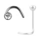 Piercing Nez Titane Grade 23 Strass Blanc