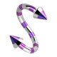 Spiral-Piercing Gestreifte Biene Lila Spitzen