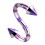 Piercing Spirale Gestreifte Biene Lila Spitzen