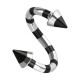 Spikes Black Bee Striped Twisted Barbell Piercing