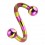 Balls Yellow/Pink Bee Striped Twisted Barbell Piercing