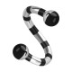 Spiral-Piercing Gestreifte Biene Schwarz Kugeln