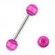 Pink / Purple Aztec Acrylic Tongue Barbell Ring