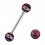Red / Black Aztec Acrylic Tongue Barbell Ring
