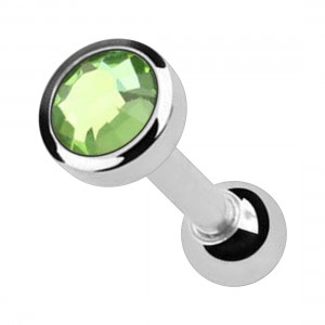 Knorpel-Piercing Chirurgenstahl 316L Strass 4 mm Grün