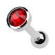 Knorpel-Piercing Chirurgenstahl 316L Strass 4 mm Rot