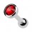 Knorpel-Piercing Chirurgenstahl 316L Strass 4 mm Rot