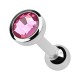 Knorpel-Piercing Chirurgenstahl 316L Strass 4 mm Rosa